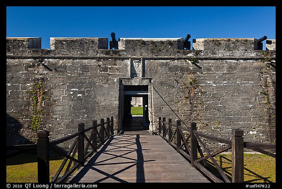 Entrance, Castillo de San Marcos Spanish Fort. St Augustine, Florida, USA