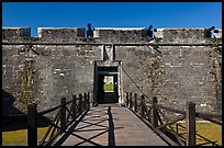 Entrance, Castillo de San Marcos Spanish Fort. St Augustine, Florida, USA (color)