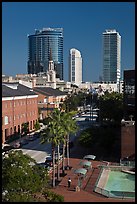 Modern and historic buildings in downtown. Orlando, Florida, USA