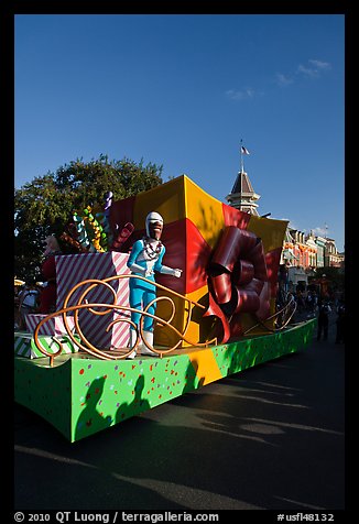 Parade float on Main Street, Magic Kingdom, Walt Disney World. Orlando, Florida, USA
