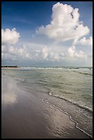 Clouds and reflections, Fort De Soto beach. Florida, USA ( color)