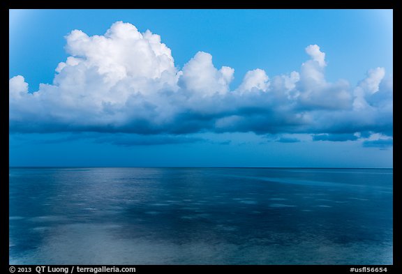 Thunderstorm clouds at dusk, Little Duck Key. The Keys, Florida, USA (color)