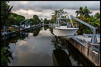 Yachts and canal, Big Pine Key. The Keys, Florida, USA (color)