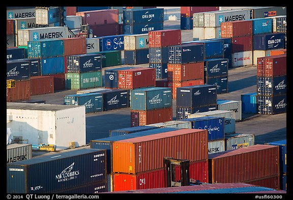 Shipping containers, Miami. Florida, USA (color)
