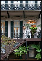 House entrance with lights. Savannah, Georgia, USA ( color)