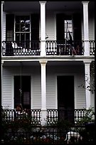 Mansion facade in Southern style, Garden Distric, New Orleans. Louisiana, USA