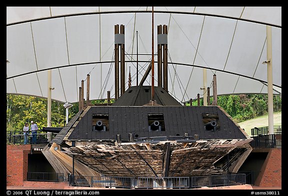 Ironclad union gunboat Cairo, Vicksburg National Military Park. Vicksburg, Mississippi, USA (color)