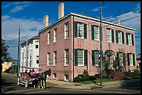 Horse carriage in the historic district. Natchez, Mississippi, USA ( color)