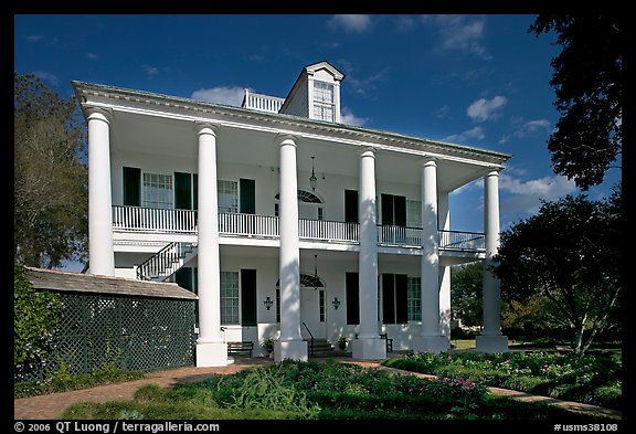 Rosalie house in Georgian style. Natchez, Mississippi, USA (color)