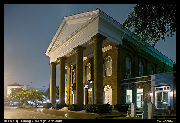 First Baptist Church at night. Columbia, South Carolina, USA (color)
