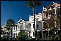 Row of Antebellum mansions. Charleston, South Carolina, USA ( color)