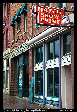 Hatch Show print poster print shop. Nashville, Tennessee, USA