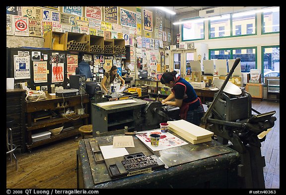 Hatch Show Print, one of the oldest poster shops in the country. Nashville, Tennessee, USA
