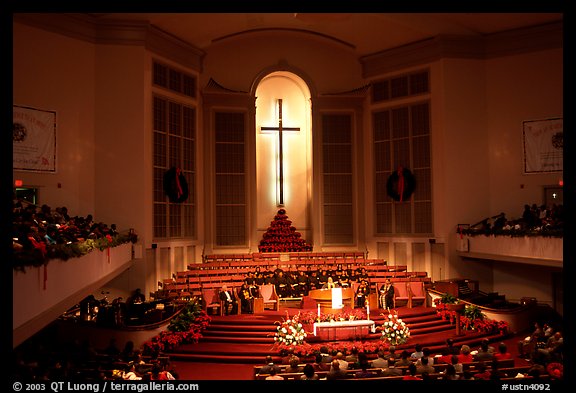 Gospel mass in Mississipi Boulevard Christian Church. Memphis, Tennessee, USA