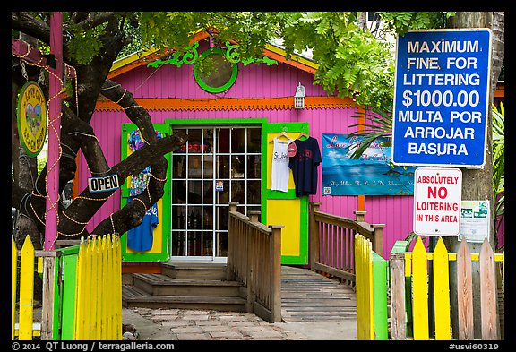 Colorful store, Cruz Bay. Saint John, US Virgin Islands (color)