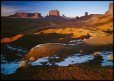 View from Ford point, late afternoon. Monument Valley Tribal Park, Navajo Nation, Arizona and Utah, USA (color)