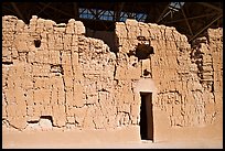 Detail of Hohokam great house, Casa Grande Ruins National Monument. Arizona, USA (color)
