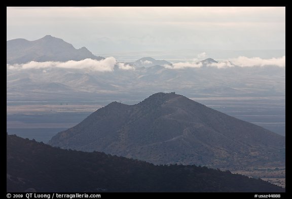 Distant volcanic hill. Chiricahua National Monument, Arizona, USA (color)