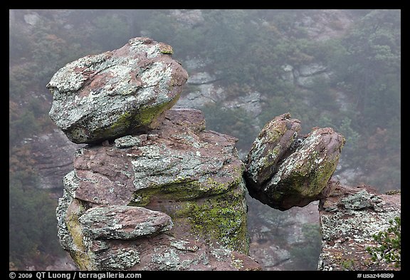 Balanced boulder. Chiricahua National Monument, Arizona, USA (color)