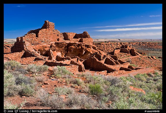 Wupatki Pueblo. Wupatki National Monument, Arizona, USA (color)