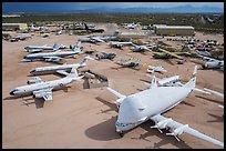 Aerial view of aircraft in Pima Air and space museum. Tucson, Arizona, USA ( color)