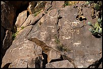 Petroglyphs, Badger Springs Canyon. Agua Fria National Monument, Arizona, USA ( color)