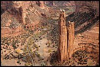 Spider Rock. Canyon de Chelly  National Monument, Arizona, USA (color)