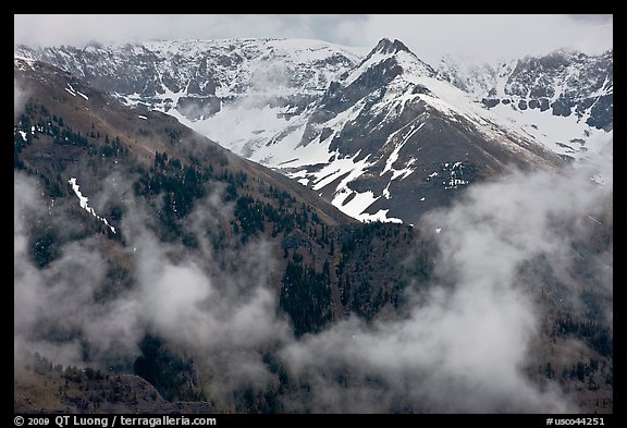 Snowy peaks and clouds. Telluride, Colorado, USA (color)