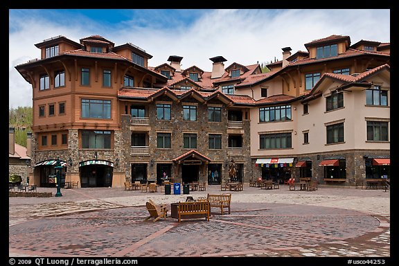 Plaza, Mountain Village. Telluride, Colorado, USA (color)