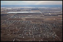 Aerial view of subdivision and plains. Colorado, USA ( color)