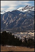 Estes Park, valley, and mountains. Colorado, USA