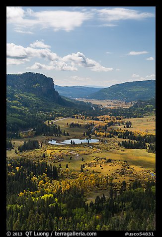 Pagosa Springs valley in the fall. Colorado, USA (color)