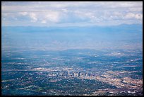 Aerial view of Denver and front range. Colorado, USA ( color)