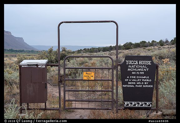 Gate. Yucca House National Monument, Colorado, USA (color)
