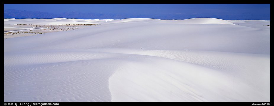 White sand dunes landscape. White Sands National Monument, New Mexico, USA (color)