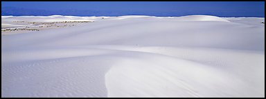 White sand dunes landscape. White Sands National Monument, New Mexico, USA (Panoramic color)