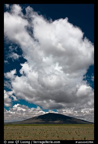 Clouds above Ute Mountain. Rio Grande Del Norte National Monument, New Mexico, USA (color)