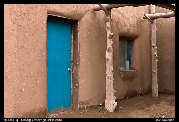 Door and window. Taos, New Mexico, USA (color)