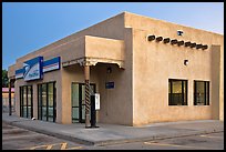 Post office in adobe style, Rancho de Taos. Taos, New Mexico, USA ( color)