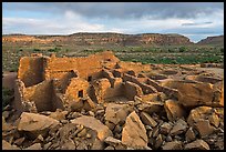 Great house, Pueblo Bonito. Chaco Culture National Historic Park, New Mexico, USA ( color)