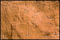 Petroglyphs. Chaco Culture National Historic Park, New Mexico, USA (color)