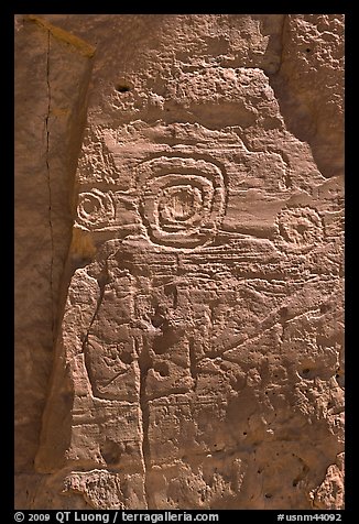 Rock art. Chaco Culture National Historic Park, New Mexico, USA (color)