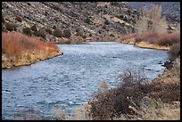 Rio Grande River in winter. Rio Grande Del Norte National Monument, New Mexico, USA ( color)