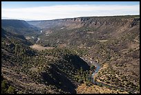 Upper Rio Grande Gorge from Chawalauna Overlook. Rio Grande Del Norte National Monument, New Mexico, USA ( color)
