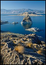 Pyramid and Pyramid Lake. USA ( color)