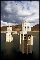 Intake towers. Hoover Dam, Nevada and Arizona