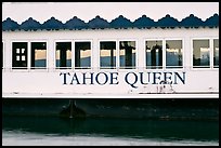 Side of Tahoe Queen boat with mountains seen through, South Lake Tahoe, Nevada. USA (color)