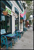 Cafe and sidewalk. Carson City, Nevada, USA