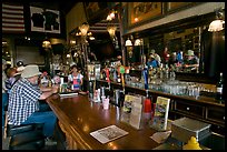 Man sitting at bar. Virginia City, Nevada, USA