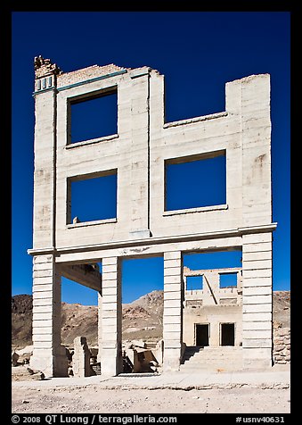 Bank ruins, Ryolite. Nevada, USA (color)